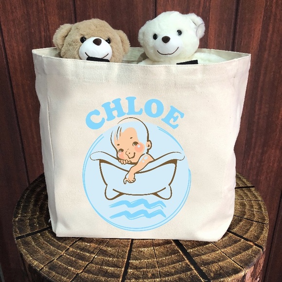 Personalized Baby Zodiac Signs Tote Bag - Picture 9 of 13